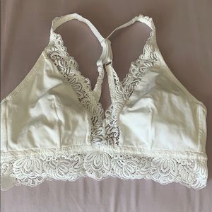 White cotton bralette